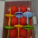 Miaowoof Silicone Popsicles Molds for Toddlers, 6-Cavity Non-BPA Premium Silicone Small Popsicle Molds, Ice Pop Mold with 6 Colorful Reusable Sticks for Kids (Red)