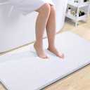 Bathroom Rugs 33x44", Extra Soft Absorbent Chenille Bath Rugs, Rubber Backing Quick Dry, Machine Washable Bath Mats for Bathroom Floor, Tub and Shower, Home Decor Accessories, White