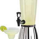 OGGI Beverage Dispenser - 3-quart / 6-Pints, Perfect for Parties, Use as Alcohol, Water, Lemonade Dispenser & More (Stainless Steel)