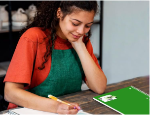 Mintra Office Durable Spiral Notebooks, 5 Subject (Green, College Ruled 1pk)