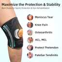 Knee Brace with Side Stabilizers, Durable, Adjustable Tension & Comfortable Fit, Breathable Knee Support for Meniscal Tear Knee Pain ACL/MCL Arthritis Injury Recovery for Men Women (XL)