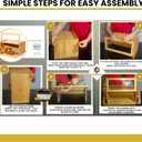 Bamboo Bread Box with Sliding Lid Large Bread Box with Transparent Window Bread Holder for Kitchen Countertops Bamboo Bread Storage Container