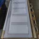 SMARTSTANDARD 5-Panel Frosted Glass Interior Door Slab, Slab Door for Pantry Pocket Laundry Bathroom French, Solid Core Pre-Assembled Panel Without Hardware, White