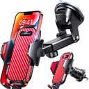 VANMASS Phone Holders for Your Car 2025 Ultimate Phone Mount Military-Grade Windshield Dashboard VentNewest Best Strongest Cell Phone Car Mount for iPhone 16 Pro Max 15 Samsung Android,Red