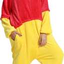 Unisex Adult Animal Onesie Pajamas, Mens Womens Flannel Halloween Cosplay Costume/Homewear/Sleepwear (Large, Yellow)
