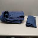 EMME Quilts Twin Size Bedding Sets Navy Blue Bedspread, Lightweight Soft Pre-Washed Quilt Comforter, 2 Piece, Cozy Reversible Coverlet with Pillow Sham for All Season (Square Pattern,66"x90")