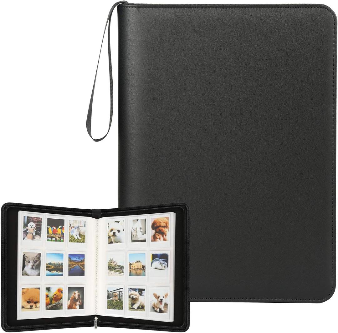 540 Pockets Photo Album for Fujifilm Instax Mini Camera, 2x3 Photo Album for Polaroid 2x3 inch Pictures, Picture Book for Fujifilm Instax Mini 12 11 9 40 99 90 EVO LIPLAY Instant Camera, Black