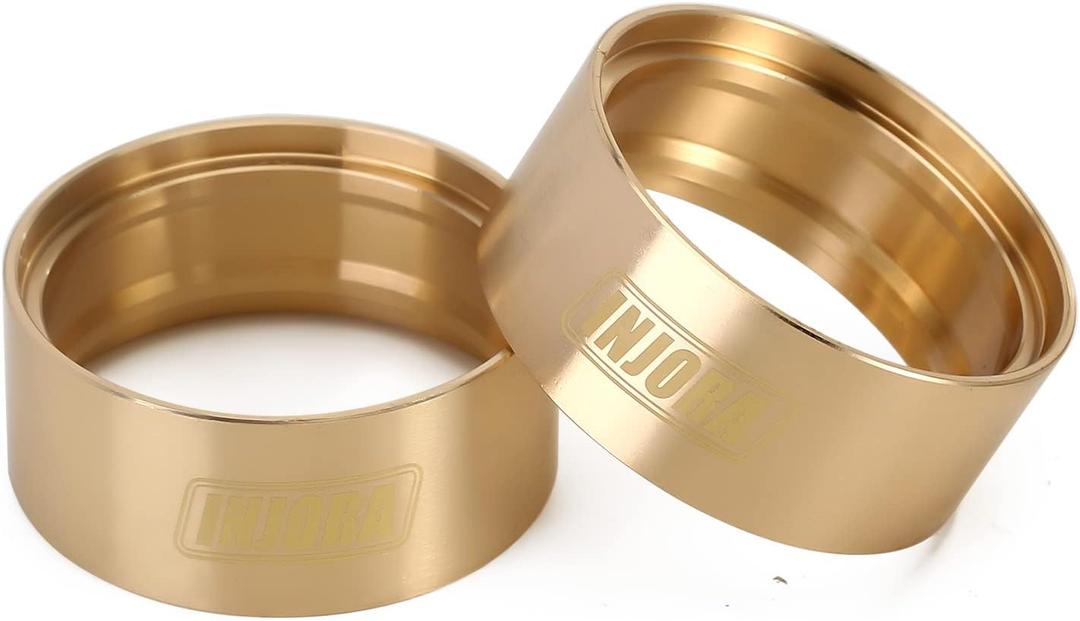 INJORA Brass Internal Beadlock Ring Clamp Ring 94g Wheel Weight Fit 1.9" Wheel Rim for 1/10 RC Crawler Axial SCX10 II 90046 TRX-4 VS4-10 SCX10 Pro Upgrade Parts, 2PCS