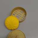 Dumpling Squishy  Soft TPR Squeeze Toy, Slow Rising Stress Relief Fidget, Cute Bao Bun Desk Decoration, Soft Handheld Relaxation Toy for Office Home (Yellow)