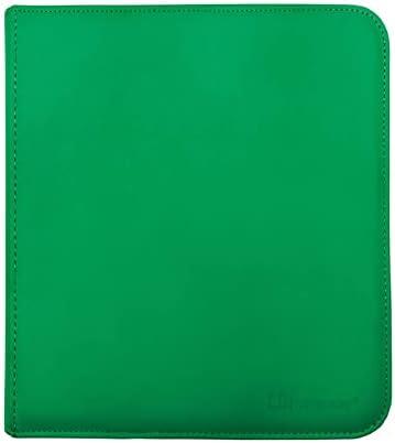 Ultra Pro E-15741 Ultra Pro-12 Pocket Zippered Pro Binder-Green, M