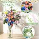 Daifunli 6 Bundles 22" Tall Artificial Wildflowers Flowers Spring Flowers Colorful Silk Spring Decor for Home Indoor Table Vase Arrangement Wedding Party Decor(Bright,Lavender)