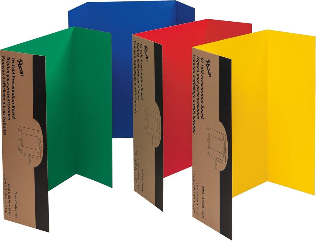 Pacon Corrugated Presentation Board, 48-Inchx36-Inch, Assorted 4 Colors (37654)