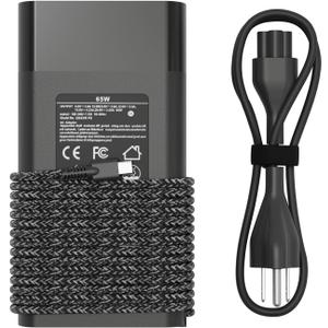 HBONY New Slim 65W USB Type C Laptop Charger Compatible with HP Envy X360, Spectre X360, Replacement Computer Power Cord for EliteBook, OmniBook, Zbook, Chromebook AC Adapter