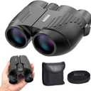 20X25 Compact Binoculars for Adults,Large Eyepiece Waterproof BinocularEasy Focus Small Binoculars for Bird Watching,Hiking and Concert, Black