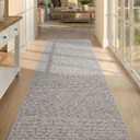 Color&Geometry Hallway Runner Rug 36"x96", Non-Slip, Easy to Clean Floor Carpet Runners for Hallways Entrance Living Room, Heather Beige