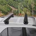 COWVIE 47 Inch Aluminum Roof Rack Cross Bars for Raised Side Rails, Adjustable Cargo Bars with Keyed Locks, Hold 198 LBS Capacity, Compatible with Ford Explorer/Toyota RAV4, Black