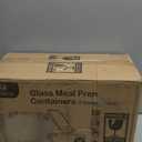 M MCIRCO [5-Packs, 36 Oz Glass Meal Prep Containers with Snap Locking Lids Glass Food Containers,Airtight Lunch Container,Microwave, Oven, Freezer and Dishwasher (4.5 Cup) (Gray)