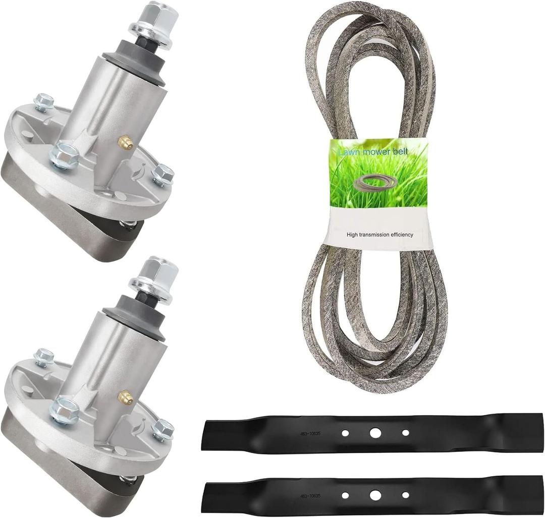 Lawn Mower 42" Deck Rebuild Kit Fits for John Deere L100 L108 L110 L111 L118 GY20995, Spindles GY20050 with 104 Deck Belt GX20072 with Blades GX20249