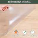 Plastic Floor Mat for Home, 5' x 7' Waterproof Area Rug for Living Room, Non-Slip Area Rug for Dining Room, Vinyl Floor Protector Mat for Kitchen Entryway - Kids & Pet Friendly (Clear)