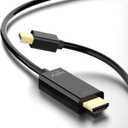 Mini DisplayPort to HDMI 6 Feet Cable 4K@60Hz, Compatible with MacBook Air/Pro, Microsoft Surface Pro/Dock, Monitor, Projector and More