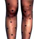 Millennials In Motion Heart Polka Dot Tights Patterned Cupid Sheer Stockings Valentines Tights Gothic Lolita Pastel Goth Fairycore Grunge Kawaii Cosplay Y2K Alt Pantyhose for Women