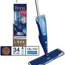 Bona Hardwood Floor Premium Spray Mop - Includes Hardwood Floor Cleaning Solution and Machine Washable Microfiber Cleaning Pad - Dual Zone Cleaning for Faster Cleanup - Spray Mop for Wood Floors