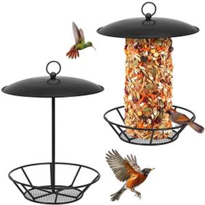 2 Pcs Suet Feeder Cylinder Bird Feeder, S-6-2 Cylinder Birds Feeders for Outdoors, Bird Suet Cake Holder Backyard Wild Birdfeeding Birds Feeders for Outdoor Garden Accessories