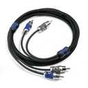 KICKER 46QI21 Q-Series 2-Channel RCA Interconnects, 1.0 Meter