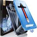 MAGIC JOHN 2 Pack for iPhone 15 Pro (6.1 inch) Tempered Glass Screen Protector, Auto Dust-Elimination Installation, Bubble Free, Dynamic Island Compatible, HD Clear, Easy Installation