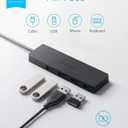 Anker USB Hub 4 Ports, Multiple USB 3.0 Hub, USB Splitter for Laptop, Extender for A Port Laptop, PC, Desktop and More [Charging Not Supported](2ft USB-A)