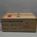 LEDIARY Ceiling Fans with Lights,42 inch Ceiling Fans with Lights and Remote,3CCT,6 Speeds,Reversible DC Motor,Noiseless,Small Black Ceiling Fan for Bedroom Living Room and Patio, Indoor/Outdoor Use