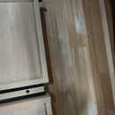 39.4'' Solid Wood Desk with 2 Drawers, Small Mid Century Modern Home Writing Office Wooden Desk , Vintage Computer Table with Storage for Living Room, Bedroom, Fluted Design (Natural, 39.4 Inch)