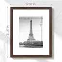 16x20 Picture Frame Set of 3, for Wall Mount, Walnut Woodgrain | Display Pictures 11x14 with Mat or 16 x 20 without Mat, for Photos, Artwork; Fits Home, Office & Gallery Wall Decor