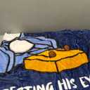 Funny Birthday Gifts for Dad Husband, Dad is Not Sleeping Blanket, Dads Gifts from Daughter Son, Super Soft Throws Blanket for Couch and Napping, 60" x 50" (Blue)