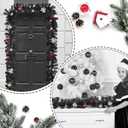 Jutom 13.2 ft Valentine's Garlands with 16.4 ft LED Lights Artificial Garland Romantic Pine Valentine Garland Decoration for Stairs Fireplace Mantel Front Door Porch Holiday Party(Black)