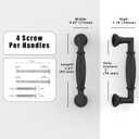 10 Pack Matte Black Cabinet Pulls 3 Inch(76mm) Kitchen Cabinet Handles Cabinet Hardware for Drawer Pulls