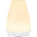 InnoGear Essential Oil Diffuser, Ultrasonic Diffusers for Home Aromatherapy Humidifier for Bedroom Room 7 Colors LED 2 Mist Mode Auto Off, Basic White