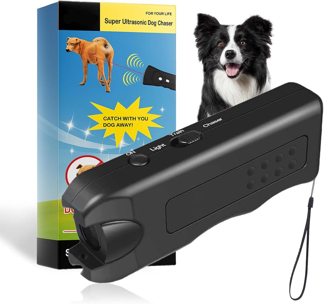 DDRIC Anti Barking Device, 3-in-1 Trainer Ultrasonic for Dogs, Rechargeable Ultrasonic Dog Bark Deterrent, Safe for Human & Dogs, Range Barks No More Indoors Outdoors Behavior