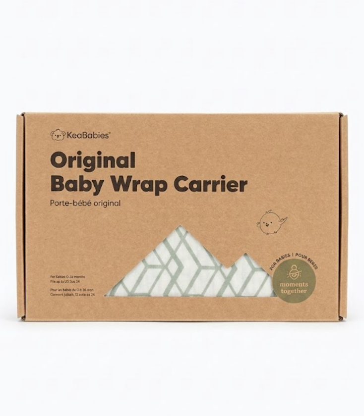 KeaBabies Baby Wrap Carrier  All in 1 Original Baby Carrier Newborn to Toddler Sling, Easy to Wear, Hands Free Bonding, Lightweight, Breathable Infant Wraps (Chevron Maze)