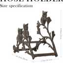 Owl Decorative Hose Holder Decorative Cast Iron Garden Hose Hanger for Outside Wall, Heavy Duty Vintage Hose Reel for Patio, Yard, or Villa (garden hose holder)