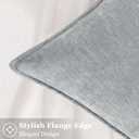 DecorUhome Summer Couch Throw Pillow Covers 18x18 Set of 2, Decorative Soft Velvet Modern Cozy Chenille Pillow Cases with Elegant Design for Sofa Bed Living Room Home Decor, Ultimate Gray