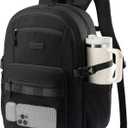 LOVEVOOK Laptop Backpack Women/Men with 40oz Cup Holder Buckle Strap, 15.6 Inch Tech-Ready Work Backpack, TSA-compliant for Travel & College with Versatile Mesh Pocket, Black