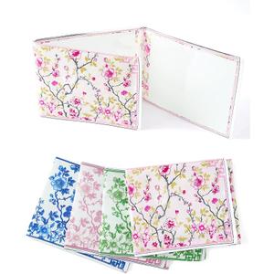 4Pcs 2026 Mahjong Card Sleeve, Fit Large Print Size(6 1/8”x4 3/4”), Chinoiserie Print Mahjong Card Protector, Soft Scorecard Cover Holder Mahjongs Accessories for Friends Gathering Gift(Multicolor)