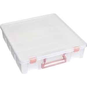 ArtBin 6955RL Super Satchel Compartment Box Clear Craft Organizer Storage Case - Rose Gold