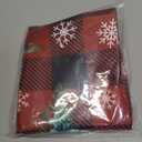 Christmas Tablecloth 52x70 Inches, Holiday Table Cloth for Rectangle Tables - Red Buffalo Plaid Tree Decorations for Home - Water-Resistant Christmas Decor for Party, Kitchen (Red and Black)