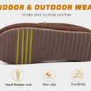 KuaiLu Womens Clog Slippers Cozy Warm Plush Lined With Arch Support Suede Faux Fur House ladies Bedroom Slippers Comfortable Memory Foam Slip-on Womans Home Shoes (9, Brown)