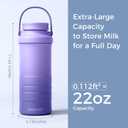 Momcozy 22oz Portable Breast Milk Cooler for Outdoor, Life Saver with 360 Total Cooling for 24 Hours, Larger Capacity Travel Breastmilk Chiller with 2pcs Baby Bottles for Breastmilk Storage