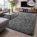 Ophanie Upgrade 6x9 Rugs for Living Room, Grey Fluffy Carpet Large Fuzzy Plush Shag Comfy Soft, Non-Slip Indoor Floor Carpet, for Kids Boys Girls, Room, Bedroom, Playroom, Home Decor Aesthetic