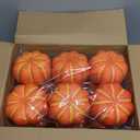 9PCS Fall Pumpkin Decor - Plastic Artificial Fake Pumpkins Used for Home Party Outdoor Decor and Thanksgiving Decorations(Orange)