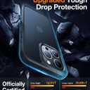 TORRAS Shockproof for iPhone 15 Pro Case 6.1", 12FT Military Grade Drop Tested, Anti-Fingerprint Anti-Scratch Semi-Clear Back with Silicone Slim Thin Protective Phone Case for 15 Pro, Black